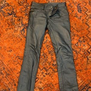 Genuine leather pants